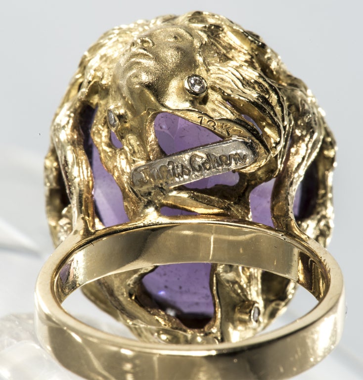 Amethyst  Ring, Julius Cohen For Sale 1