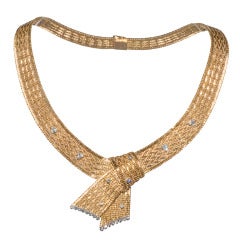 1940's Italian Handwoven chain Necklace