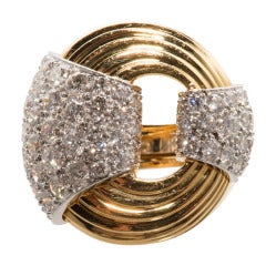 David Webb Pave Diamond Cocktail Ring