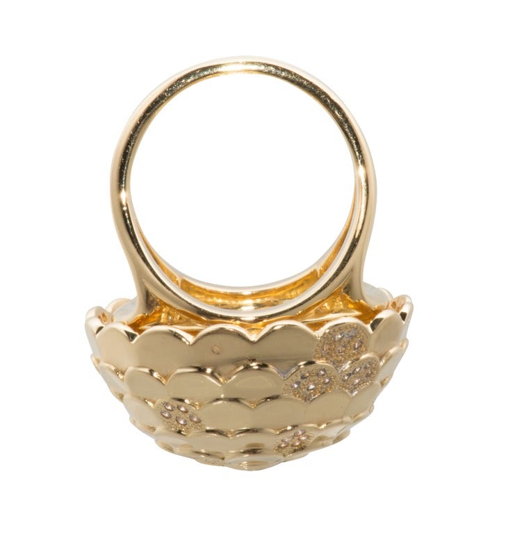 Mimi So Semi Pave Jasmine Dome Ring For Sale 1