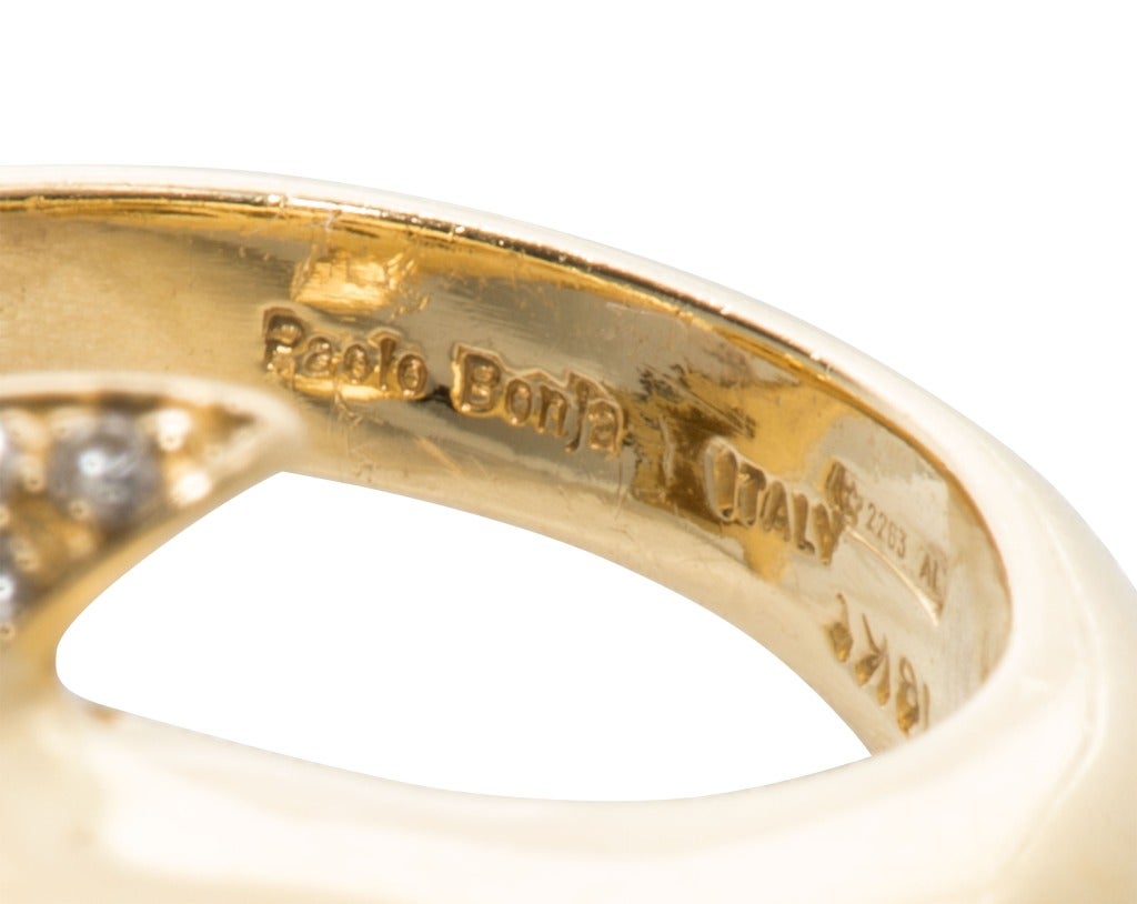 Women's Paolo Borja Italian Diamond Pave Dolphin Ring 