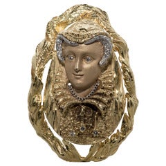 Very Unusual Mary Queen of Scots Portrait Brooch