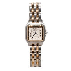 Cartier Stainless Steel and Gold Panethere Wristwatch