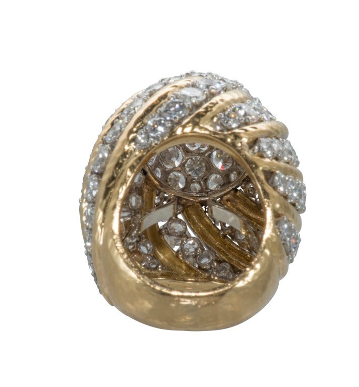 Contemporary David Webb Stunning and Important Diamond Dome Ring