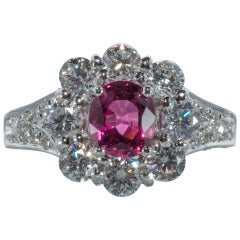 Ruby Diamond Cocktail Ring 1