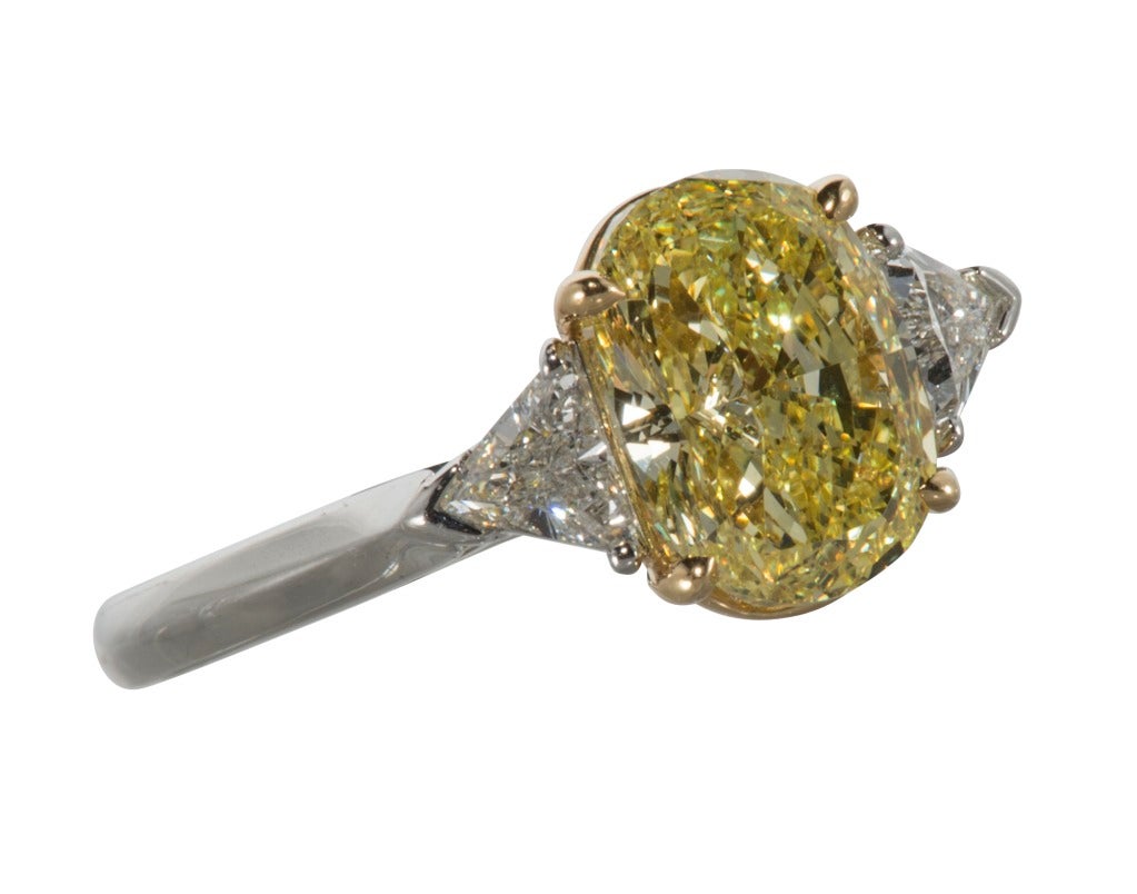 Contemporary Tiffany & Co. Fancy Intense Yellow Diamond Ring