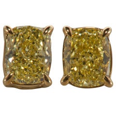 Tiffany & Co. Fancy Intense Yellow Diamond Earrings