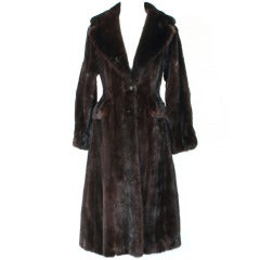 1970s Ted Lapidus Brown Mink Coat