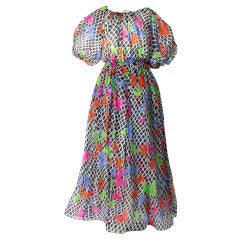 1980s Nina Ricci Long Evening Dress
