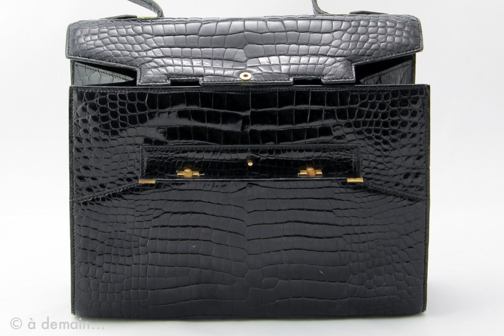 Women's 1980s Pierre Cardin Crocodile Porosus Handbag
