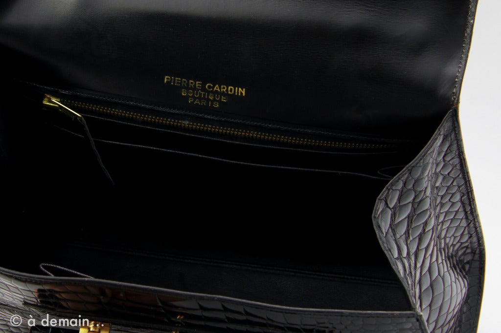 1980s Pierre Cardin Crocodile Porosus Handbag 1