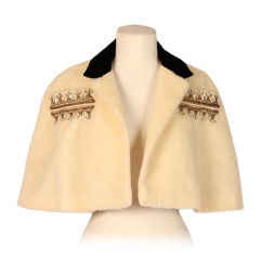 Vintage 1950s Jeanne Lanvin exceptional cape designed by M. Castillo