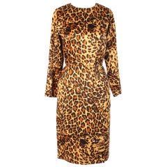 1980s Saint Laurent Rive Gauche Panther dress