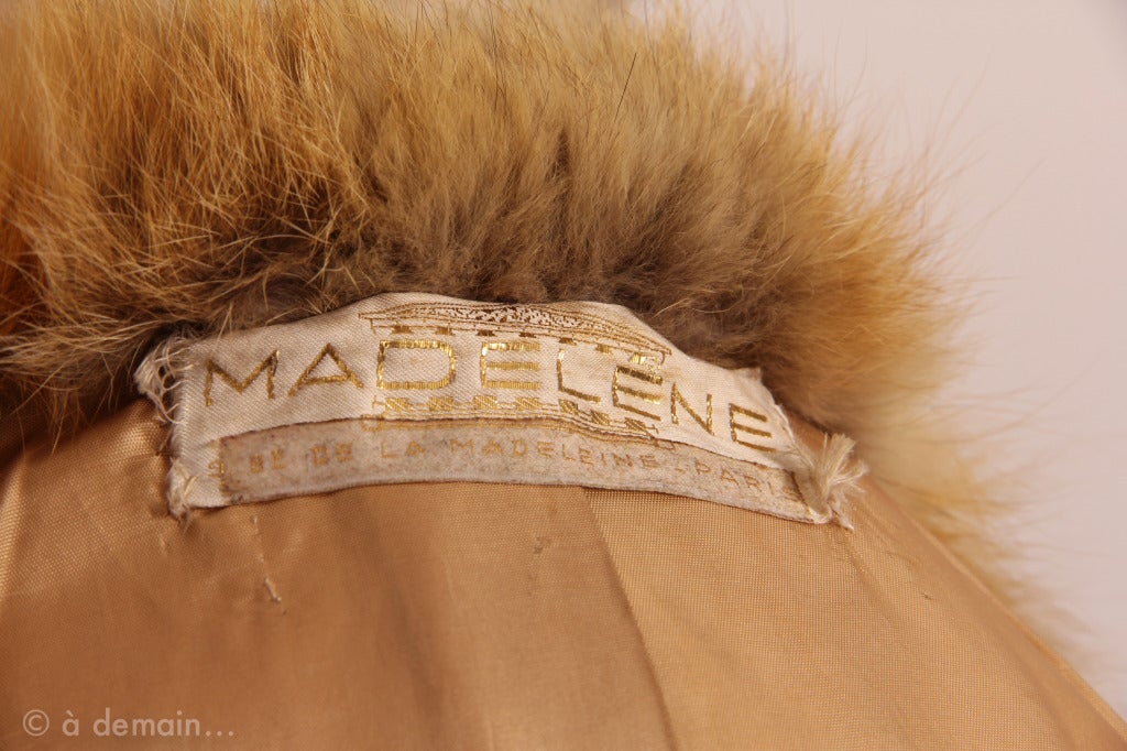 Madelene Paris 1970s Python coat fox trim 7