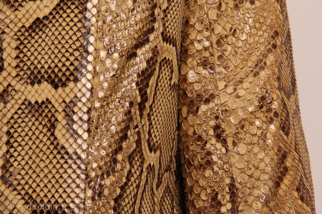 Madelene Paris 1970s Python coat fox trim 2