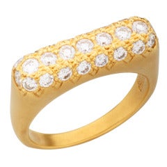Donald Huber Pave Diamond Yellow Gold 
Stack
 Ring