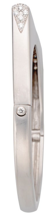 Donald Huber Pave Diamond Yellow Gold 'Stack' Bangle Bracelet