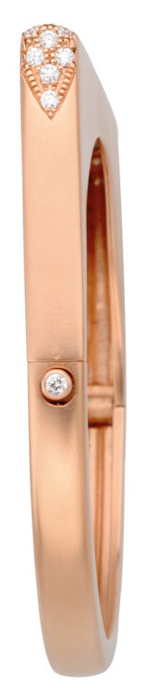Donald Huber Pave Diamond Rose Gold 'Stack' Bangle Bracelet