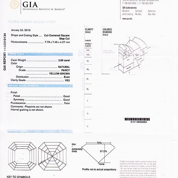 Peter Suchy Bague de fiançailles en platine avec diamant brun certifié GIA de 2,00 carats Bon état - En vente à Stamford, CT