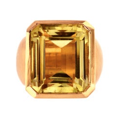 Green Prasiolite Quartz Diamond Gold Ring 8