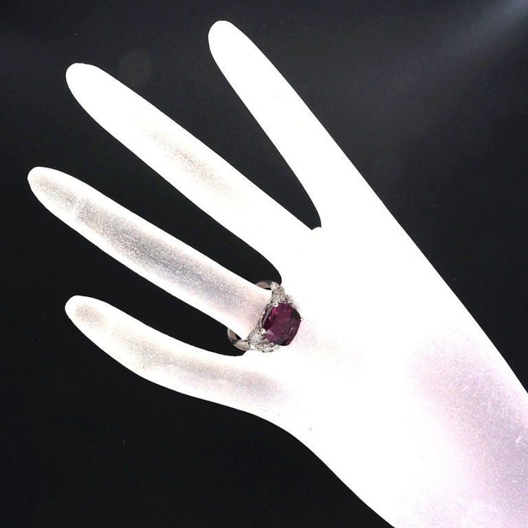 Victorian Natural Purple Spinel Diamond Ring