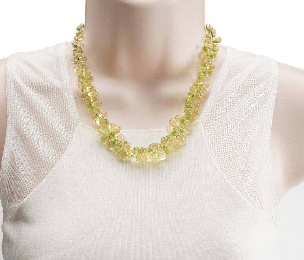 peridot and citrine necklace