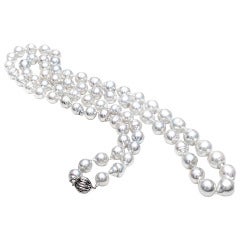South Sea Baroque Cultured White Pearl Gold Necklace 5