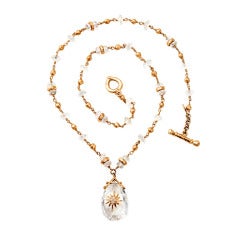 Talisman Quartz Gold Bead Necklace 5