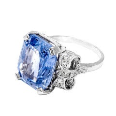 Natural Sapphire Diamond Bow Ring
