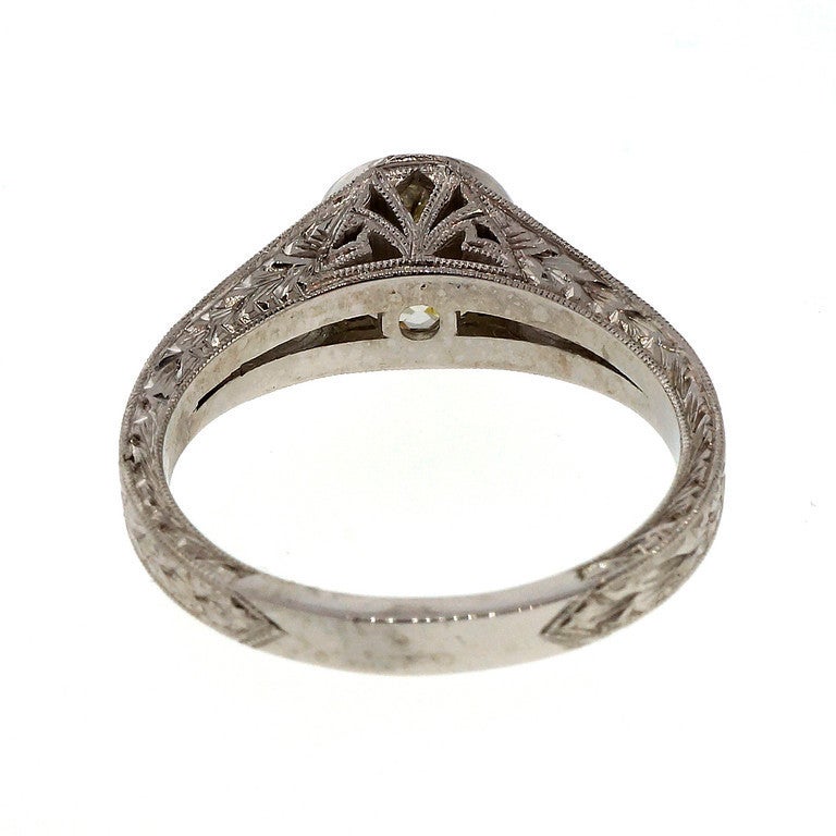Peter Suchy Diamond Platinum Split Shank Engagement Ring 1
