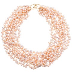 7 Strand Natural Multicolor Fresh Water Pearl Necklace
