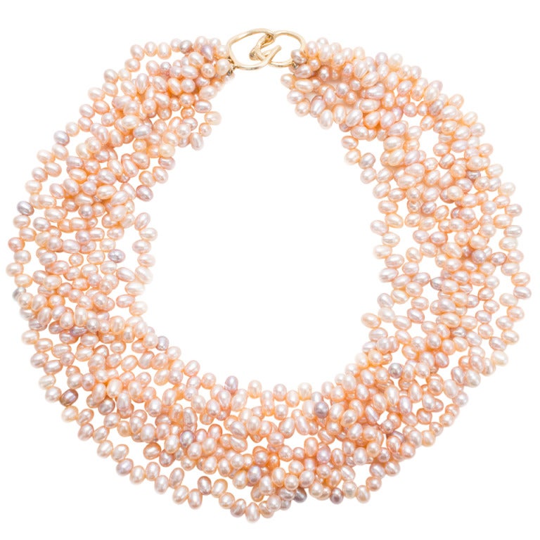 7 Strand Natural Multicolor Fresh Water Pearl Necklace