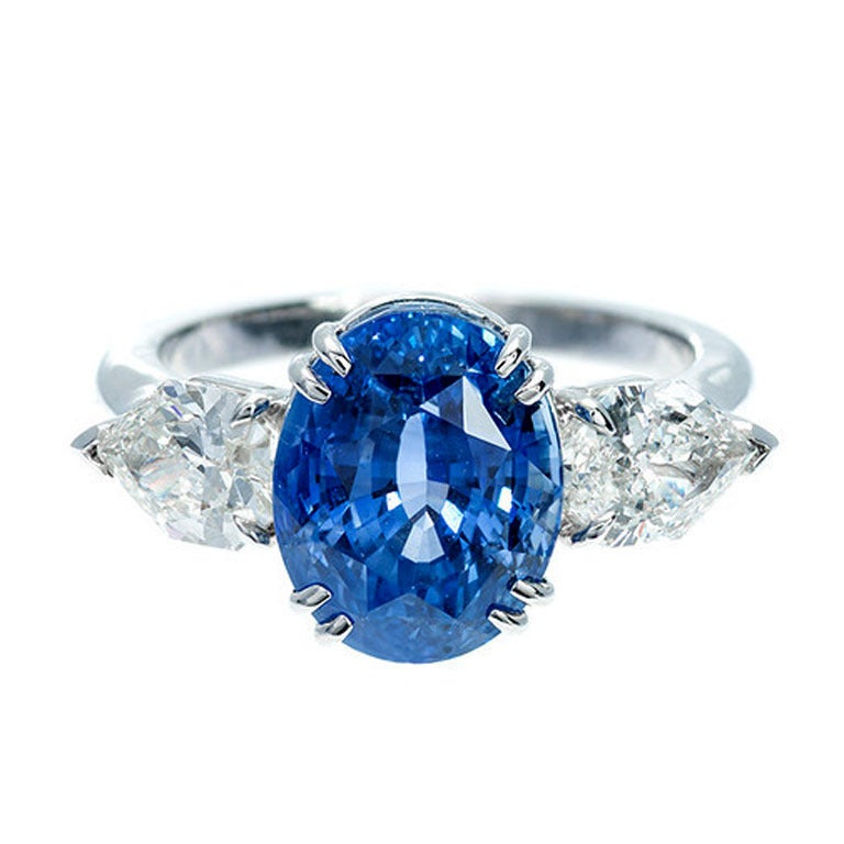 corn flower blue wedding rings