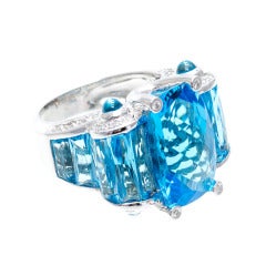 Bellarri Blue Topaz Diamond Ring