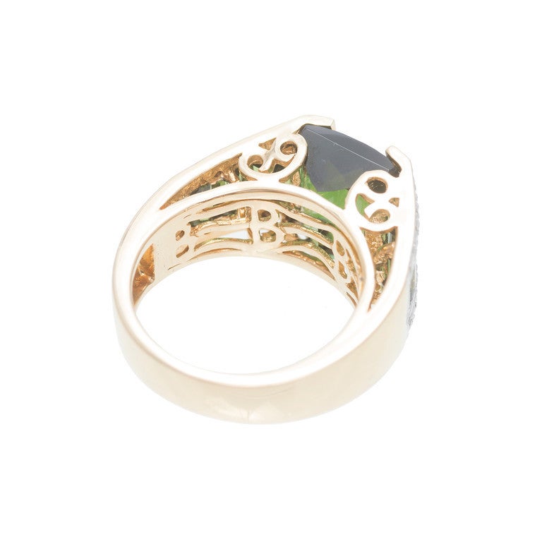 custom green tourmaline rings
