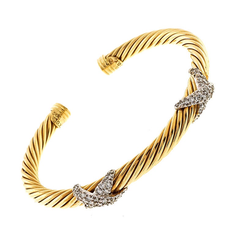 David Yurman 5mm Kabel Diamant X Armband