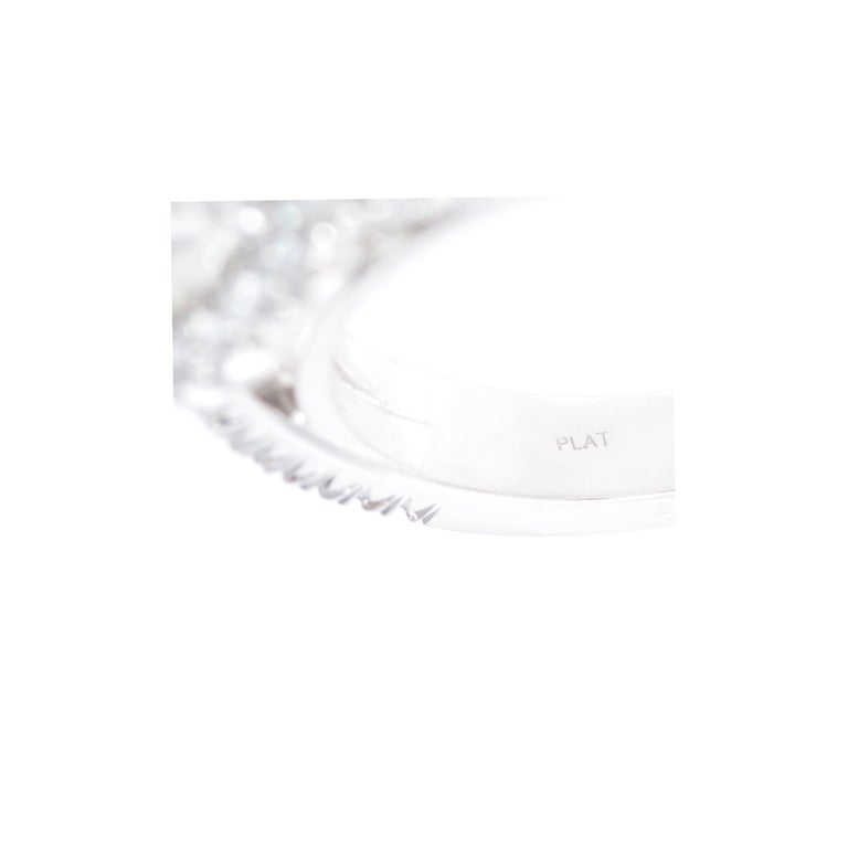 Peter Suchy 1.56 Carat Diamond Halo Platinum Split Shank Engagement Ring In Good Condition In Stamford, CT