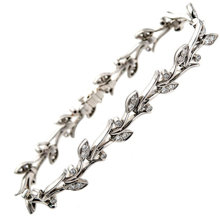 Tiffany & Co. Diamond Platinum Garland Bracelet