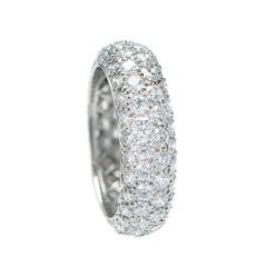 Tiffany & Co. Etoile Four Row Pave Diamond Platinum Ring