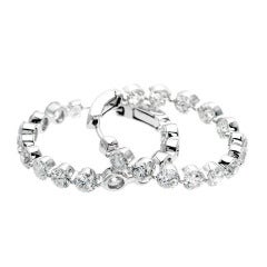 Diamond Gold Hoop Earrings 3