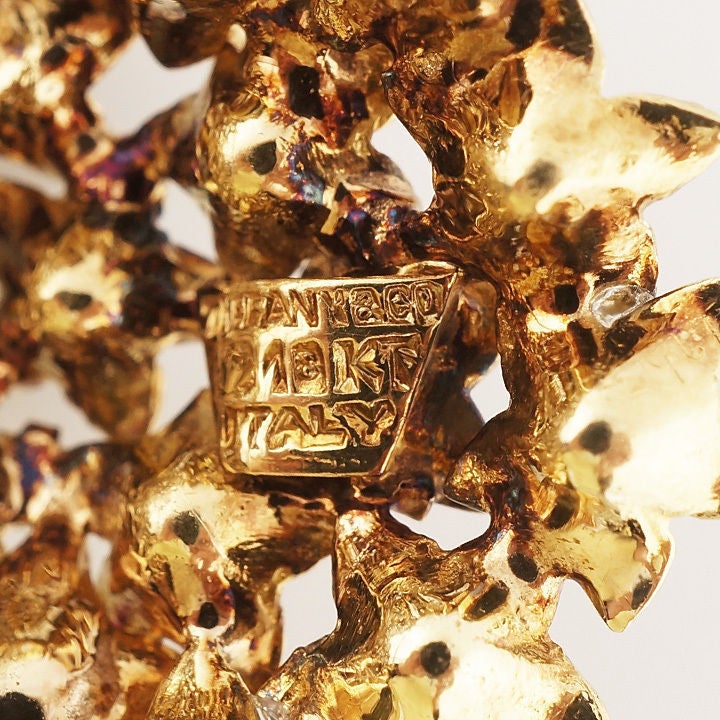 Tiffany & Co. Perle Rubin Diamant Gold gewölbtes Herz Brosche im Zustand „Gut“ im Angebot in Stamford, CT
