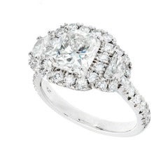 Diamond Platinum Halo Engagement Ring