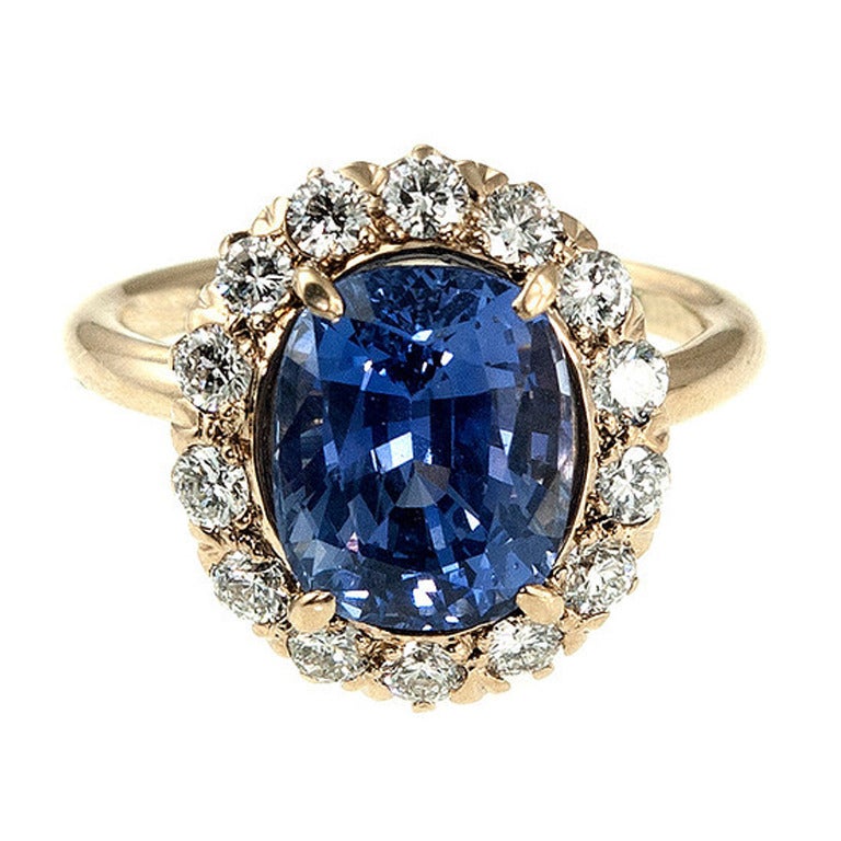 Tiffany and Co. Sapphire Diamond Ring at 1stdibs