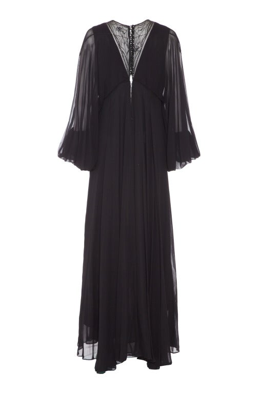 1970s Jean Varon Black Spider Dress at 1stDibs