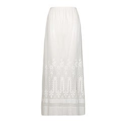 1910 White Cotton Embroidered Skirt 7