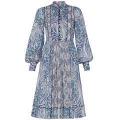 1970’s Liberty Print Dress With Quilted Panel at 1stDibs