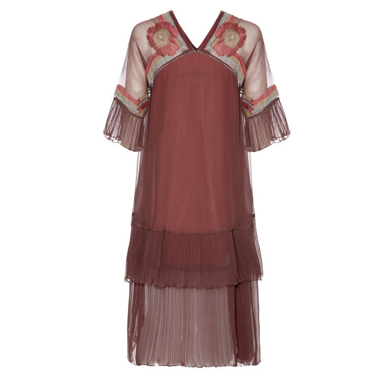 1970
s Janice Wainwright Great Gatsby Inspired Embroidered Flapper Dress