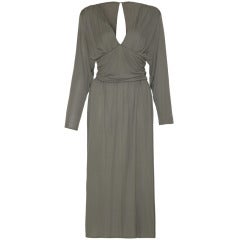 1970’s Roland Klein Grey Jersey Dress 2