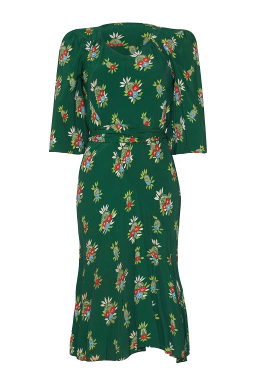1970s Ossie Clark Celia Birtwell Moroccan Print Dress In Good Condition In London, GB