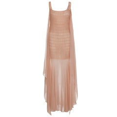 1920s-30s Blush Pink Full Length Dress